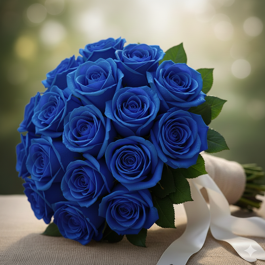 Elegant Flower - Blue